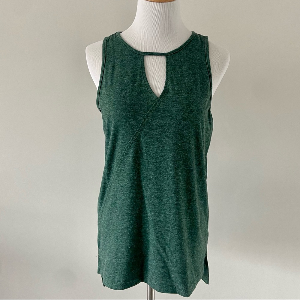 Long Casual Heather Green Tank